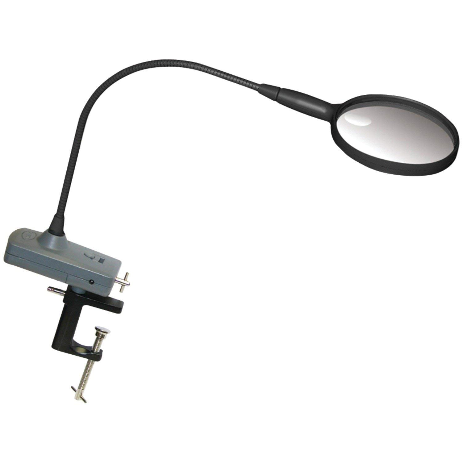 Optical MagniFlex Hands Free Tabletop Mounted Magnifier (CL65), LED