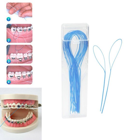 Filets de Soie Dentaire, Soie Dentaire Nettoyage en Profondeur pour Appareils Orthodontiques, Bridges et Implants