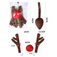 thumbnail image 2 of Decoración navideña de renos de Cars, kit de decoración de Rudolf para disfraz de reno de coche para camioneta, furgoneta, SUV, accesorio navideño de reno Deco con astas de reno marrones, nariz roja y, 2 of 5