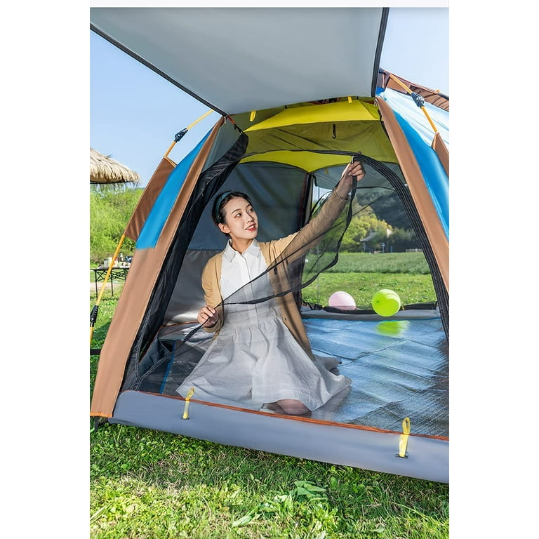 Toogh 3-4 Person Camping Tent 60 Seconds Set Up Tent Waterproof Pop Up Hexagon Outdoor Sports Tent Camping Sun Shelters, Instant Cabin Tent, Advanced Toogh 3-4 Person Camping Tent 60 Seconds Set Up Tent Waterproof Pop Up Hexagon Outdoor Sports Tent Camping Sun Shelters, Instant Cabin Tent, Advanced