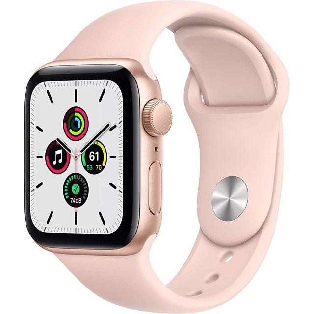 Apple Watch SE (GPS, 40 Mm): Caja de Aluminio Dorado con Correa Deportiva Rosa Arena