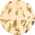 thumbnail image 1 of Ahgly Company Indoor Round Abstract Brown Modern Area Rugs, 3' Round, 1 of 4