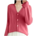 thumbnail image 2 of Annhoo Cardigan Sweaters for Women Fall Winter Long Sleeve Button down Knitwear Fashion Single-Breasted Outfits, 2 of 3