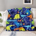 thumbnail image 2 of LHSHID Dinosaur Gifts Blanket for Boys Girls Dino Themed Throw for Women Kids Men Adults Bedroom Living Room Decor Soft Fleece Cozy Plush Bed Couch Birthday Christmas Lightweight Blanket, 2 of 6