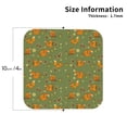 thumbnail image 2 of Honeii Squirrel And Nuts print Leather Coaster Set of 4, ideal for safeguarding your furniture from drinks spills and effortless cleanup-Square, 2 of 6