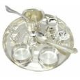 thumbnail image 3 of NOBILITY Silver Plated Pooja thali Set 07 Inch for Festival Ethnic Puja Thali Gift for Diwali, Home, Temple, Office, Wedding Gift, 3 of 4