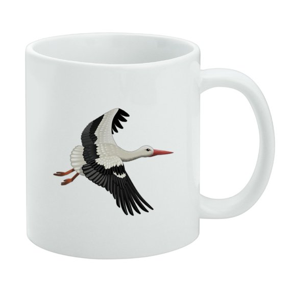 Flying Stork White Mug