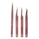 thumbnail image 1 of Pinzas M LASH para extensiones de pestañas (juego de 4) - Pinzas de extensión de pestañas profesionales - Pinzas de extensión de pestañas con punta de fibra de acero japonés con agarre de diamante (or, 1 of 2