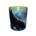 thumbnail image 2 of Wolf Coffee Mug Fun Custom Ceramic Mugs 11oz Green, 2 of 5