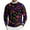 Dark Purple, variant on Valentine's Day Mens Crewneck Sweater Stretch Long Sleeve Heart Pattern Sweater Valentines Pullover Sweaters
