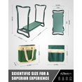 thumbnail image 2 of Banco y reclinatorio de jardín plegable AZBESTPRO con bolsa para herramientas, 2 of 5