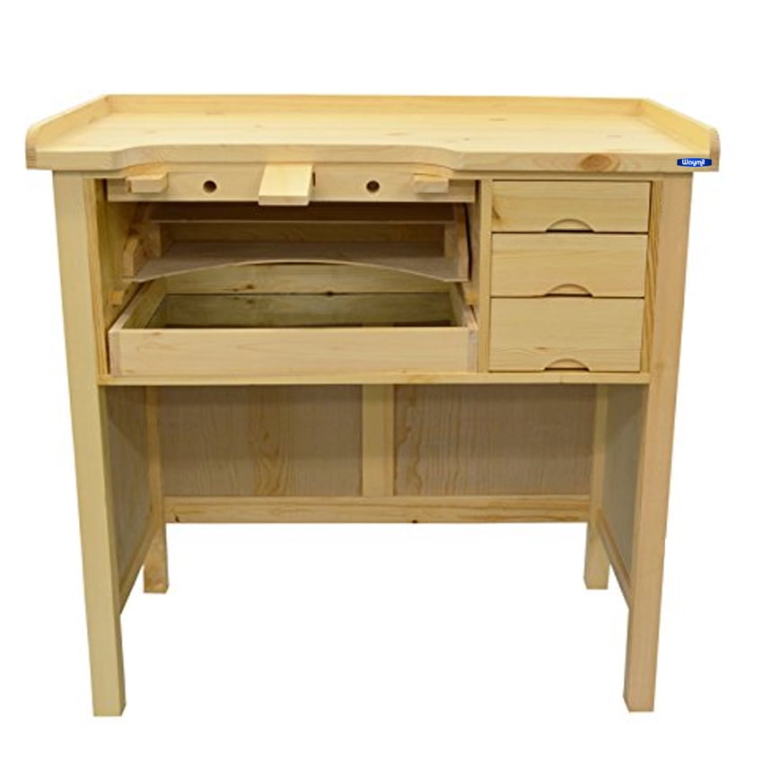 Jewelers Work Bench Professional Heavy Duty Solid Wood Metal Work Pan 3 Drawer