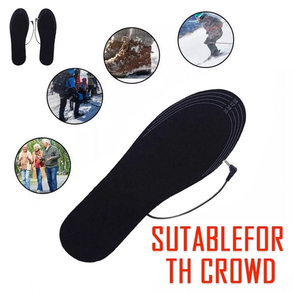  AMERTEER Heated Insole, Heated Insoles Rechargeable, Electric Heated Insoles, USB Insoles Rechargeable Washable to Cut for Men and Women