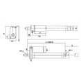 thumbnail image 6 of Electric Linear Actuator 24V DC Motor 25mm-1000mm Stroke Max Thrust 1500N/150KG Load For Access Control System Or Nursing Bed, 6 of 6
