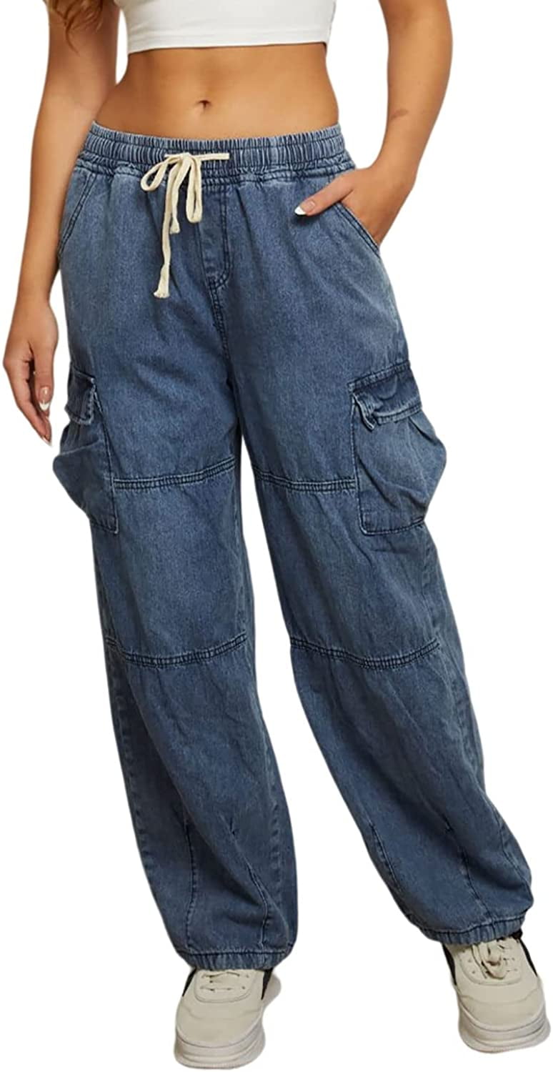 Linsennia Women Baggy Jeans Y2K Boyfriend Jeans Fashion Straight Leg