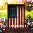 thumbnail image 4 of Bandera de jardín patriótica de una nación de bienvenida en pulgadas Día de la Independencia Día de los Caídos Veterano estadounidense Soldado Decoración de patio al aire libre, 4 of 5