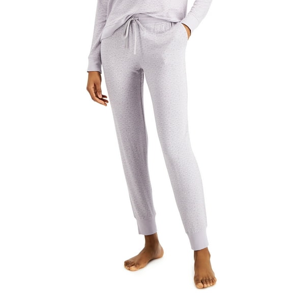 Alfani Printed French Terry Jogger Sleep Pants XL, Purple