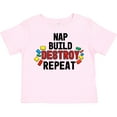 thumbnail image 3 of Inktastic Nap Build Destroy Repeat with Colorful Building Blocks Boys or Girls Toddler T-Shirt, 3 of 5