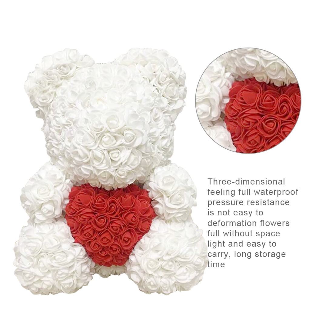 valentines flower bear