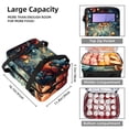 thumbnail image 3 of Hearts Battle Double Layered Insulated Lunch Bag with Two Compartments, Large Capacity, Handheld Portable Lunch Bag for Refrigerated Meals - 7.1x11.4x16.1 Inches, 3 of 6