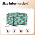 thumbnail image 4 of KLL Octopuses Print 4 Slice Toaster Dust Covers Kitchen Small Appliance Cover with 2 Pockets,Can hold Jam Spreader Knife & Toaster Tongs (12.4 x 10.6 x 8.2), 4 of 6