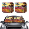 thumbnail image 2 of Balery 2 Piece Beautiful African Woman Car Windshield Sun Shade|Foldable Front Windshield Shade for Car Front Window for Most Sedans SUV Truck-Large, 2 of 7