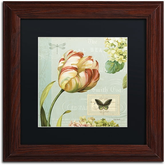 Trademark Fine Art "Mothers Treasure I" Canvas Art by Lisa Audit, Black Matte, Wood Frame