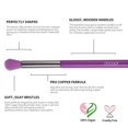thumbnail image 6 of Docolor 10 Pcs Kabuki Makeup Brush Set, Kabuki Foundation Face Powder Blush, Wood and Aluminum, Neon Purple, 6 of 11