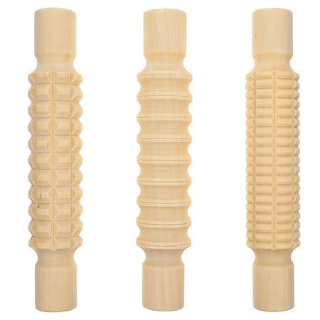 

Frcolor 3pcs Wooden Children Rolling Stick Handmade Craft Tool Clay Tool Diy Supply Kids Rolling Pin