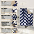 thumbnail image 3 of Ottomanson Trellis Indoor Doormat 2'3" x 3' - Non Slip Low Pile Area Rug for Entryway, Navy, 3 of 10