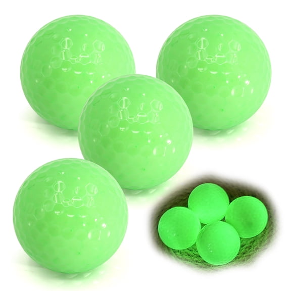 4 Pack Glow in the Dark Golf Balls Light up, Glowing Green Light Absorbing Luminous Golf Balls, for Night Outdoor Sports Practice, Gifts for Golf Lovers