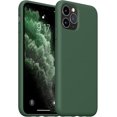 thumbnail image 1 of Entronix Funda de Silicona para iPhone 11 Pro, Suave Al Tacto, Antiarañazos y Antigolpes, Color Verde, 1 of 6