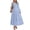 *Light Blue, variant on ClodeEU Womens V Neck Long Sleeve Shirts Dress, Elastic Waist Tunic A Line Flowy Maxi Dress Light Blue,Womens Plus M