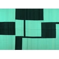 thumbnail image 1 of Ahgly Company Machine Washable Indoor Rectangle Abstract Turquoise Blue Contemporary Area Rugs, 2' x 3', 1 of 4