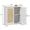 White + Art Deco + Boho + Farmhouse + Mid-Century Modern + Engineered Hardwood + MDF + Adjustabel Shelves + Particle Board + MDF, variant on 31.5" Cream Sideboard Buffet - Tempered Glass Door Storage Cabinet with Adjustable Shelves