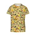 thumbnail image 6 of Honeii Ethnic African Print Youth Short Sleeve T-Shirt,Boys Athletic Shirt,Quick Dry Short Sleeve Performance Moisture Wicking T Shirt, 6 of 6