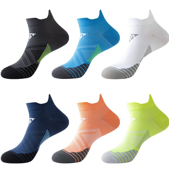 Xmarks Unisex Athletic Socks Low Cut Cushion Running Socks Breathable Comfort for Sports 6 Pack