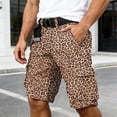 thumbnail image 2 of CONZONE Mens Cargo Shorts Leopard Y2K Straight Leg Bermuda Cargo Shorts for Men Lightweight Relaxed Fit Streetwear Outdoor Shorts With Pockets, 2 of 4