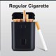 thumbnail image 2 of Estuche portátil para 20 cigarrillos con encendedor recargable por USB verde, 2 of 3