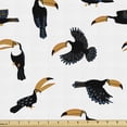 thumbnail image 1 of Bird Print Upholstery Fabric by the Yard, Funny Toucans with Big Beaks and Detailed Wings, Decorative Fabric for DIY and Home Accents, 10 Yards, Grey Dark Yellow by Ambesonne, 1 of 4