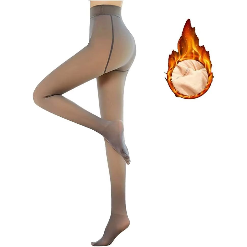 Heyrekt Women s Winter Warm Fleece Lined Soft Briefs High Waist Pantyhose