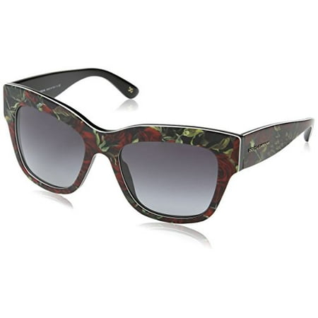 - Dolce & Gabbana Almond Flowers Sunglasses DG4231 29388G Printing Roses On Black Grey Gradient 54 19 140