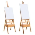 thumbnail image 6 of H Frame Easel, French Easel with Drawer, Solid Beech Wood Easel, Painting Canvas Holder Stand, Tilts Flat Artist Easel, Height Angle Adjustable-Wooden Color, 6 of 8