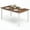 Brown, variant on Gymax 60'' Rectangular Dinner Table w/Solid Rubber Wood Legs for Kitchen Dining Room Gray & White
