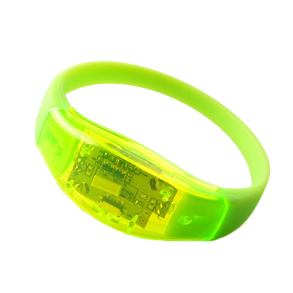 alextreme Unisex Sound Controlled Led Light Up Bracelet Activated Glow Flash Silicone Bangle For Festival Party New Fashion