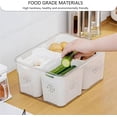 thumbnail image 2 of Fridge Organizer with Lids,4 Compartment Airtight Veggie Fruit Storage Containers for Fridge with Handle,Stackable Organizer,Fresh Produce Saver for Food and Storage for Fruit,Veggie, 2 of 7