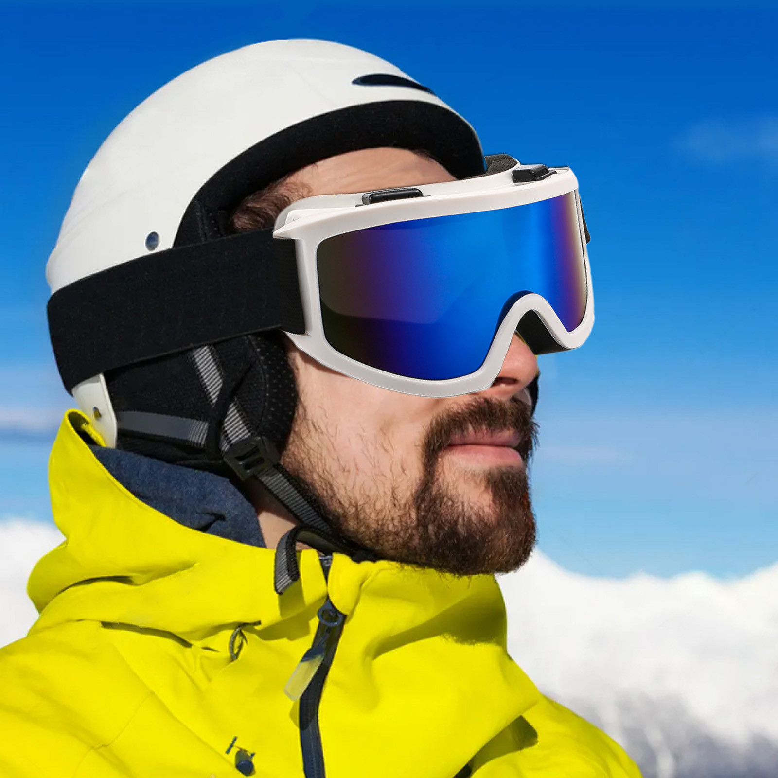 Masque De Ski & Moto - Lunettes De Protection UV400 Avec Mousse Confort - Unisexe Pour Sports D'Extérieur