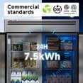 thumbnail image 6 of Coolake 49 Cu Ft Commercial Refrigerator, 54.4" W 2 Door Upright Fridge with 8 Adjustable Shelves, Frost-free Stainless Steel Industrial Reach-in Refrigerator for School Restaurant, 6 of 8