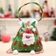 thumbnail image 2 of Cateissary Bolsas de Navidad con cordón Joyas Dulces Bocadillos Soporte de chocolate con asa Navidad Papá Noel Buena costura Bolso Fiesta Kits de decoración para fiestas Verde/Papá Noel, 2 of 6