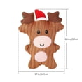thumbnail image 5 of Plush Deer Squeaky Toy for Dogs Brown Christmas Pet Chew Toy Helps Training and Teething 12.5 inches, 5 of 5